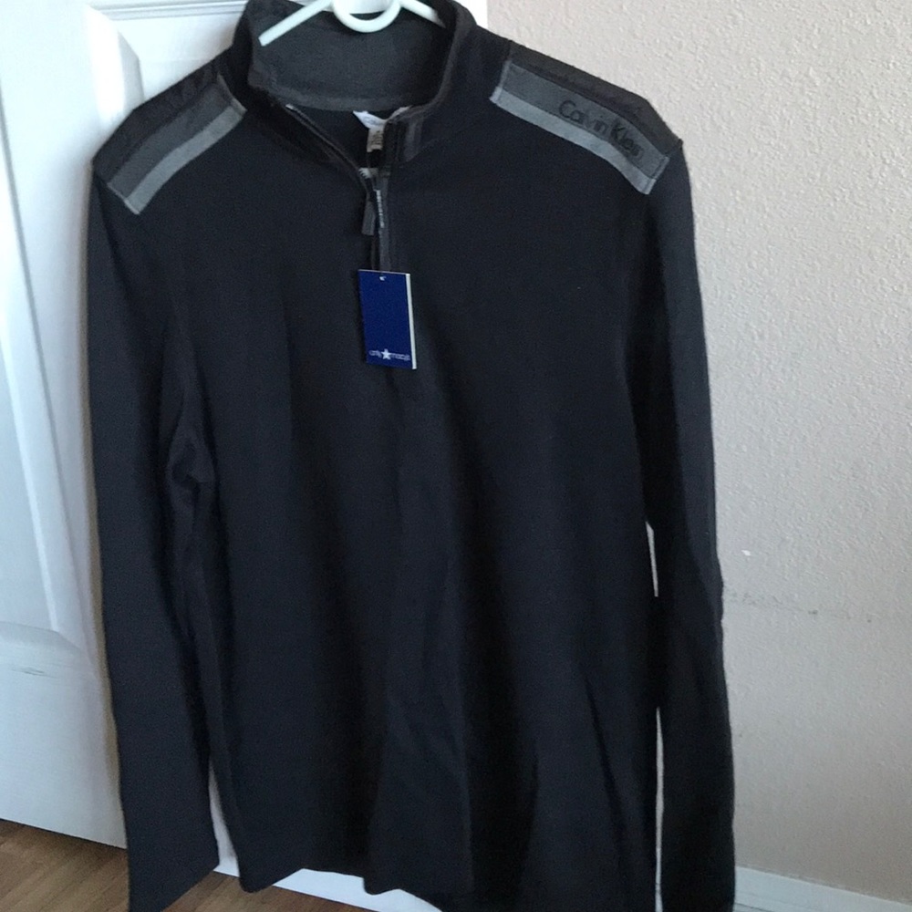 NWT Calvin Klein Black Long Sleeve Sweater
